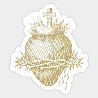 Sacred Heart of Jesus (Gold) Sticker